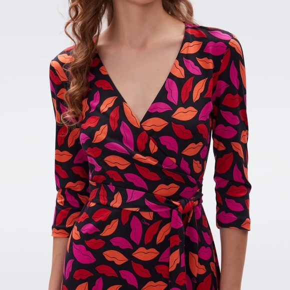 Diane Von Furstenberg Julian Silk Jersey Wrap Dress
in Midnight Kiss Multi - Picture 7 of 8